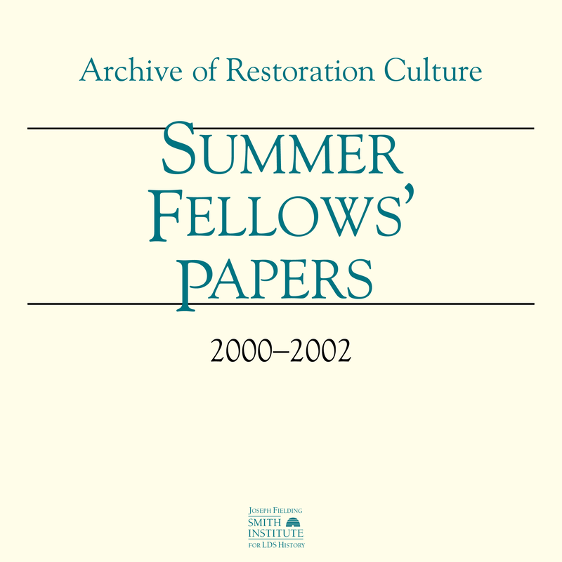 Summer Fellows' Papers 2000–2002, , large image number 0