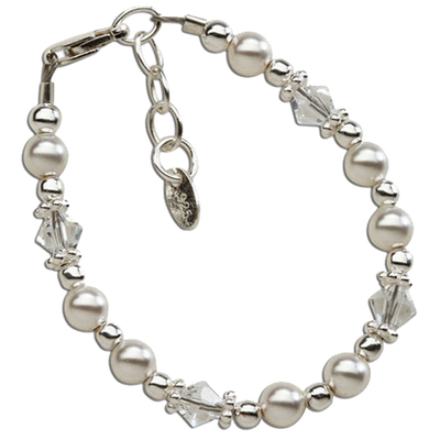 Pearls and Crystal Blessing Bracelet, , large