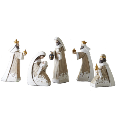 Bethlehem Pattern Wood Nativity Set