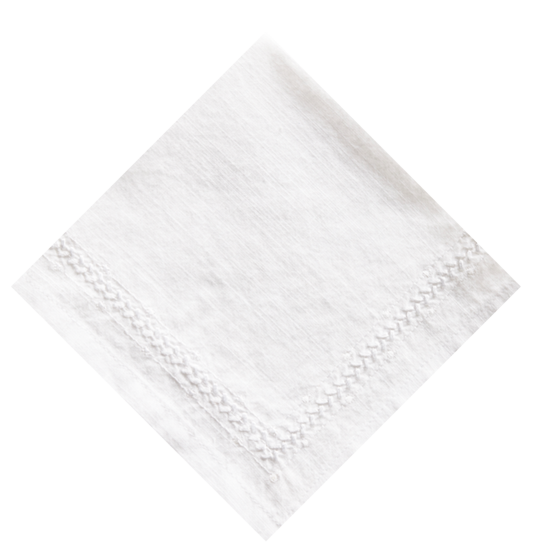 Embroidered Linen Handkerchief