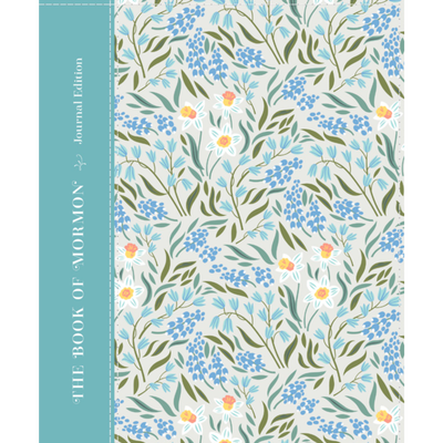 The Book of Mormon, Journal Edition, Aqua Floral (No Index)