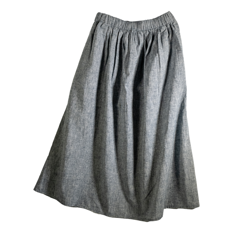 Trek Chambray Navy Skirt, , large image number 0