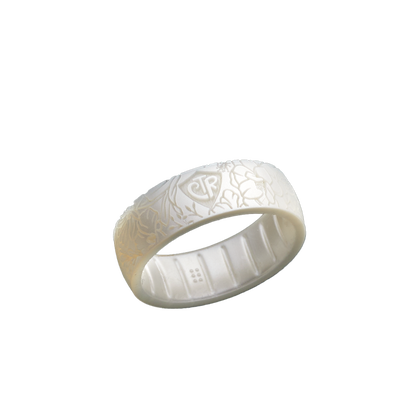 Silicone Garden Floral White Pearl CTR Ring