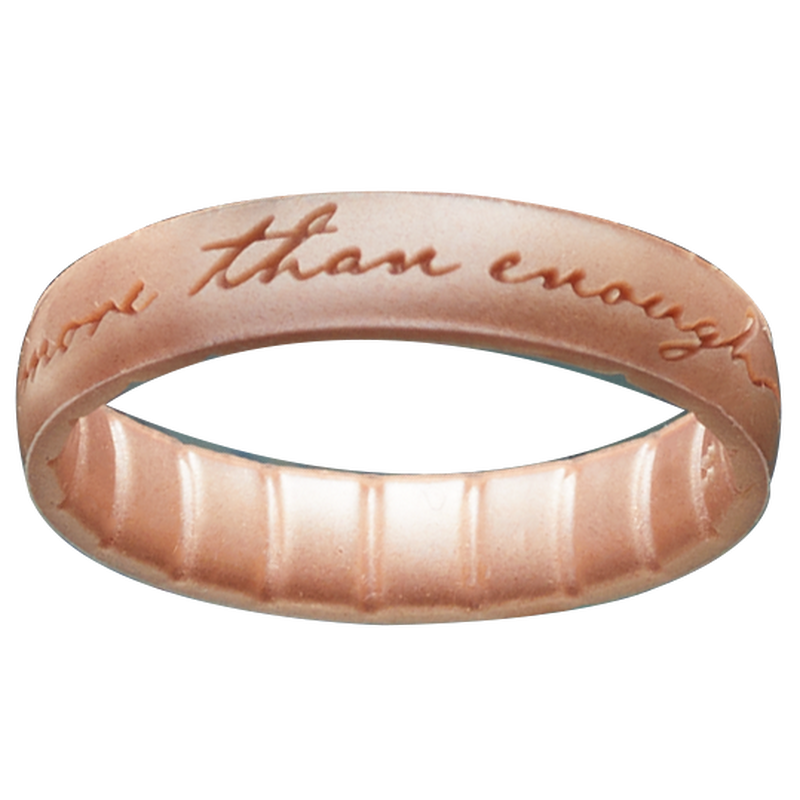 Silicone More Than Enough Thin Rose Gold Ring, , large image number 0