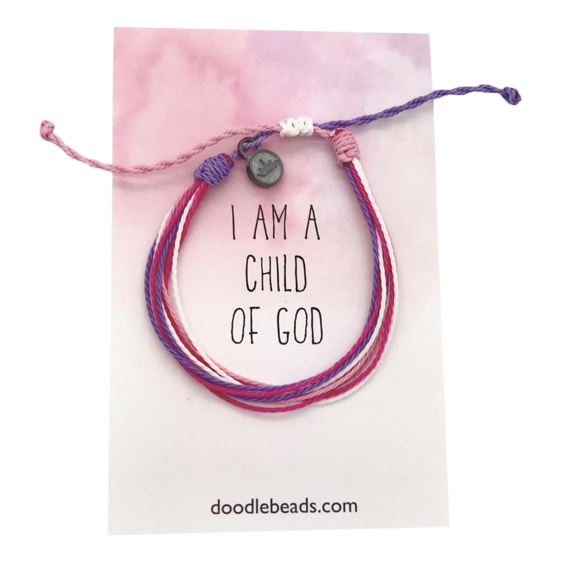 I Am a Child of God Thread Bracelet, , large image number 0
