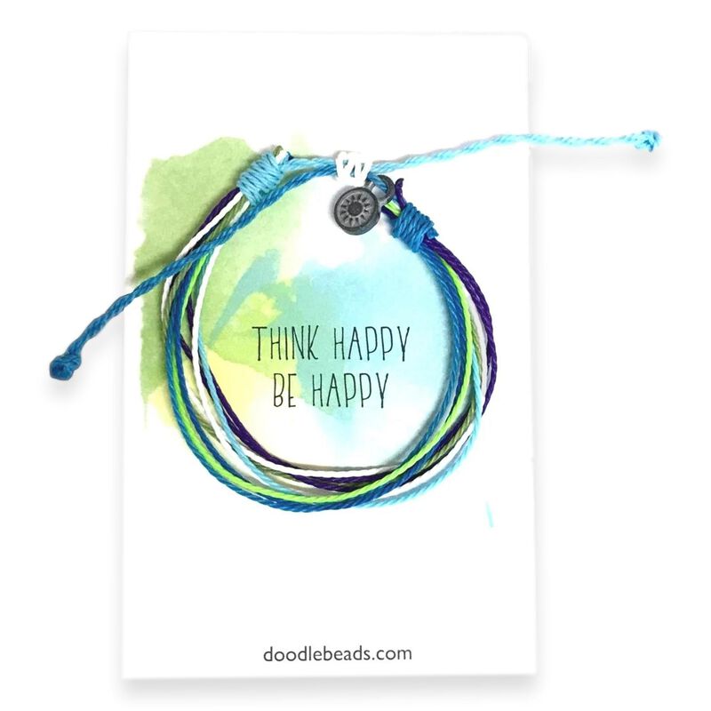 Think Happy, Be Happy Thread Bracelet, , large image number 0