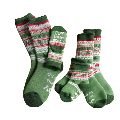 Joy to the World Christmas Socks