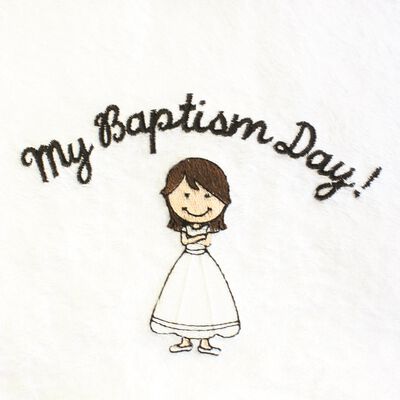 My Baptism Day Towel - Brown Hair