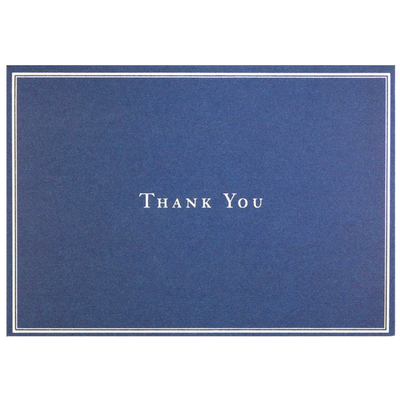 Navy Blue Thank You Note Cards