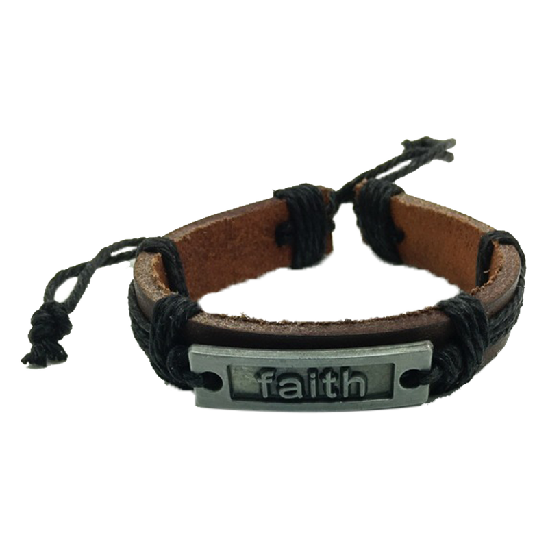 Faith Leather Bracelet, , large image number 0