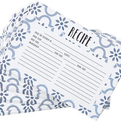 True Blue Recipe Cards