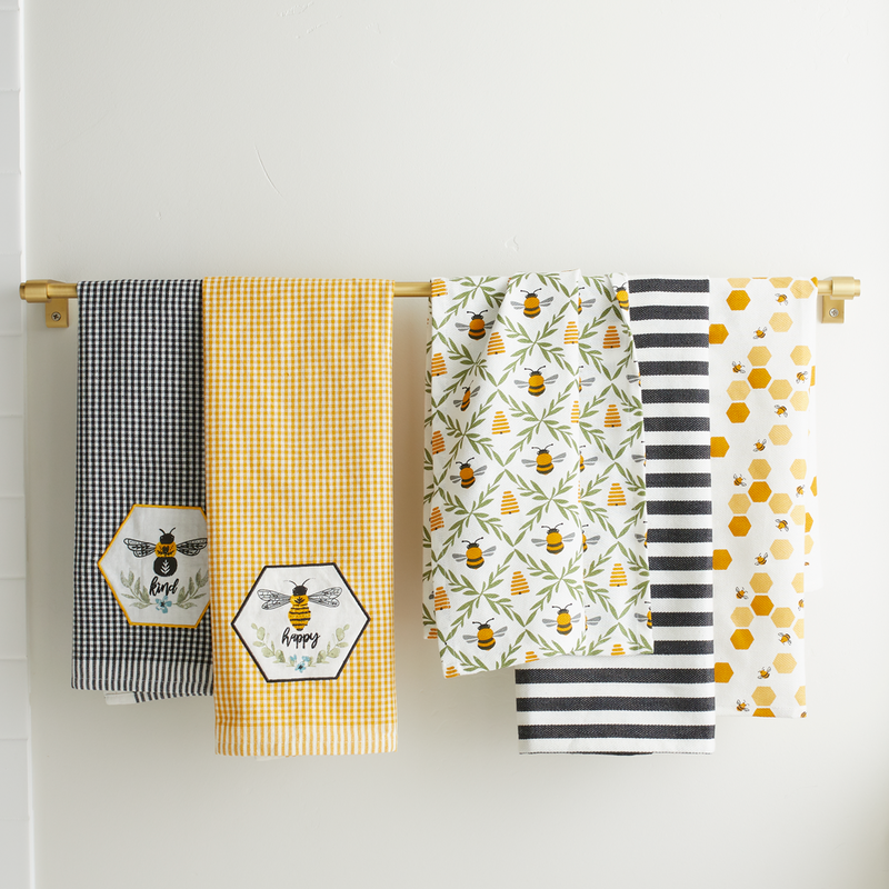 Dish Towel - Bee Happy (Yellow)