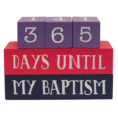 Baptism Countdown Block Set