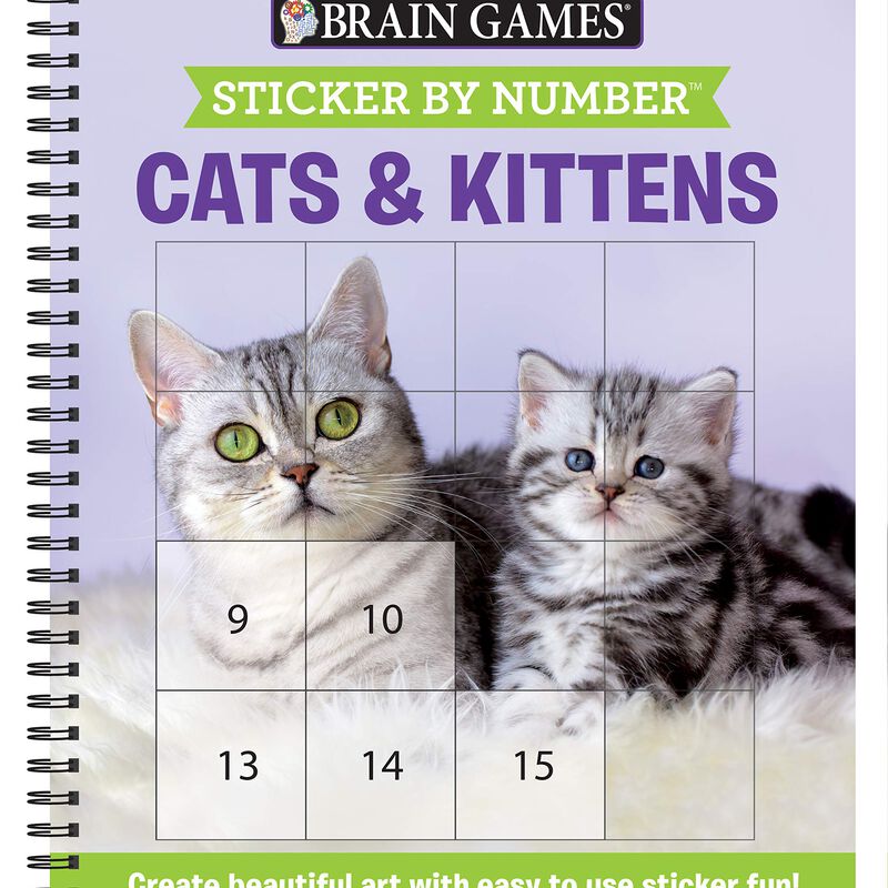 Brain Games - Sticker by Number: Animals (28 Images to Sticker) [Book]