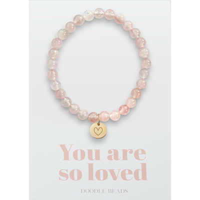 You Are So Loved Rose Quartz Bracelet