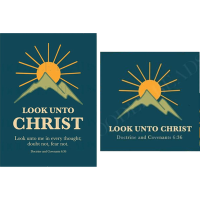 Look unto Christ 2025 Youth Theme Mountain Print