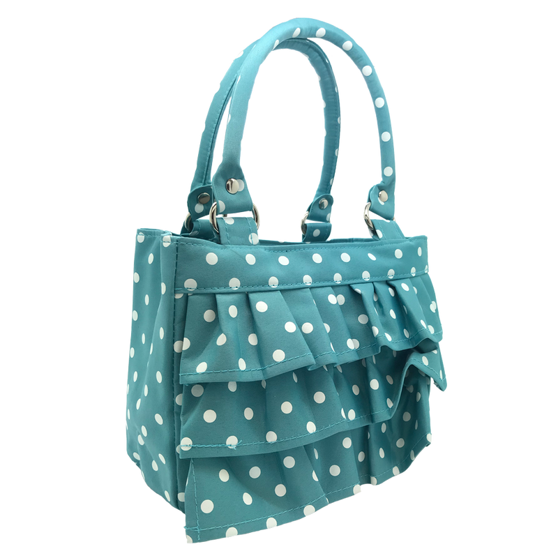 Polka Dot Ruffle Scripture Tote, , large image number 0
