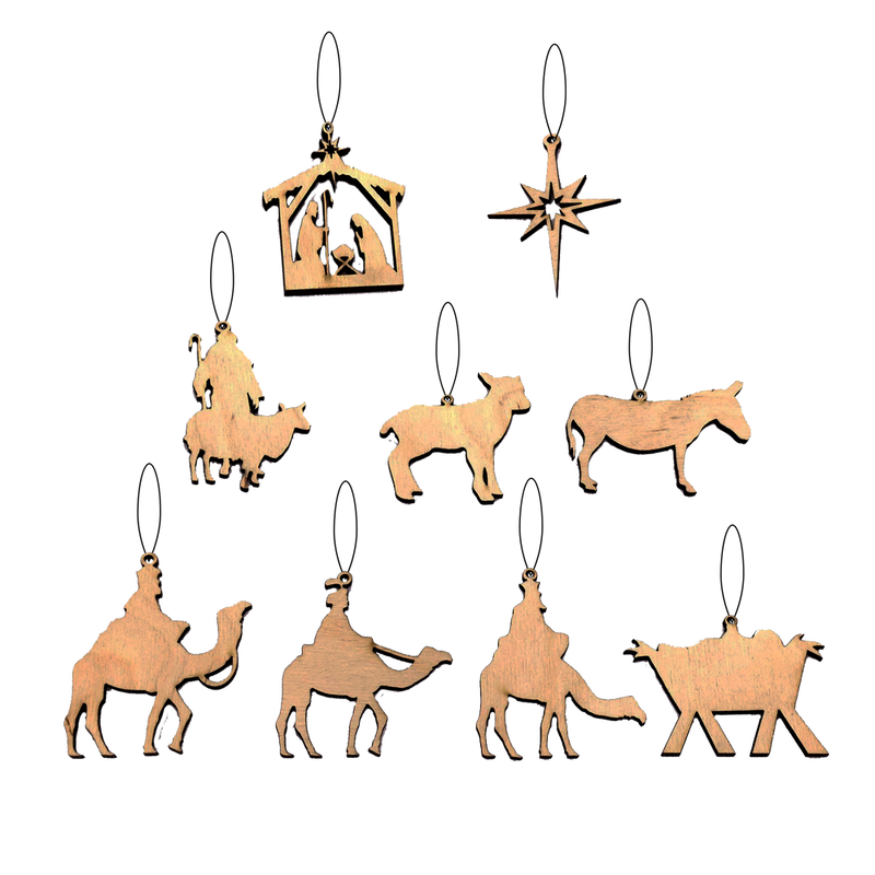 Nativity Wood Ornaments