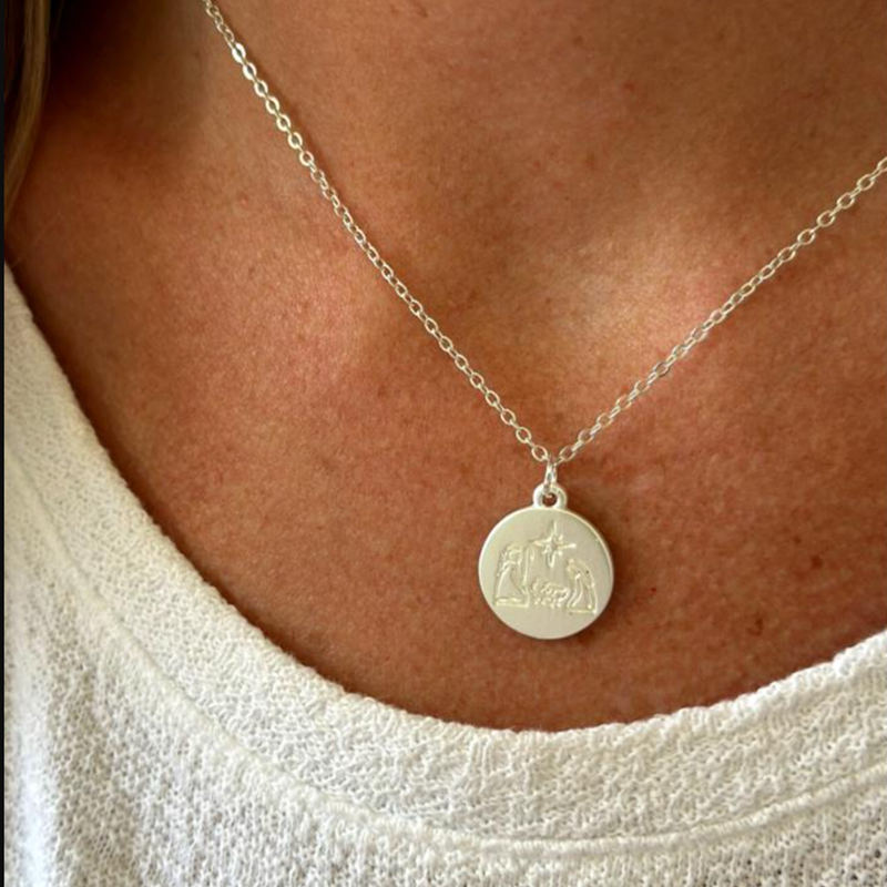 A Child is Born Nativity Necklace