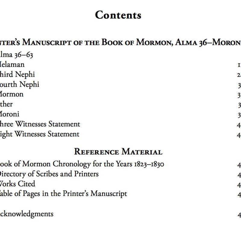 The Joseph Smith Papers, Revelations and Translations, Vol. 3, Part 2: Printer's Manuscript of the Book of Mormon, Alma 36-Moroni 10, , large image number 1