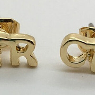 Gold and Silver CTR Earrings, , large