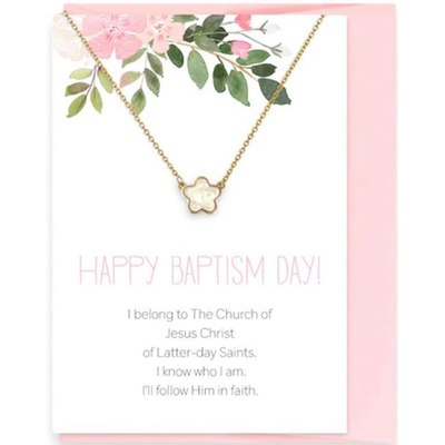 Happy Baptism Day Necklace Greeting Card