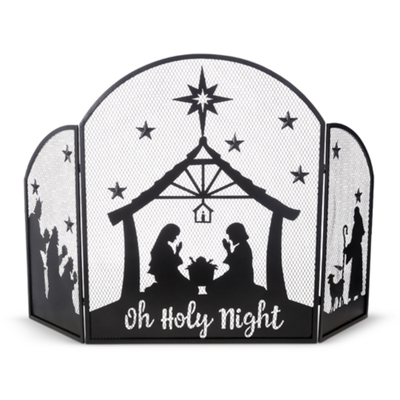 "Oh Holy Night" Firescreen Nativity