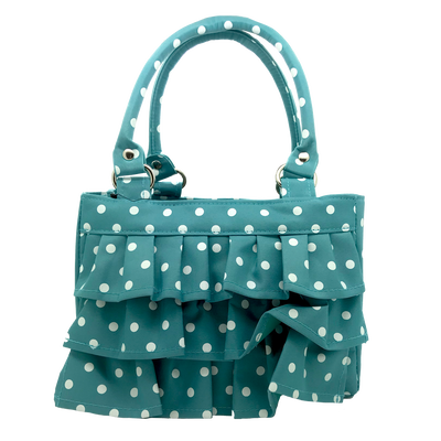 Polka Dot Ruffle Scripture Tote, , large