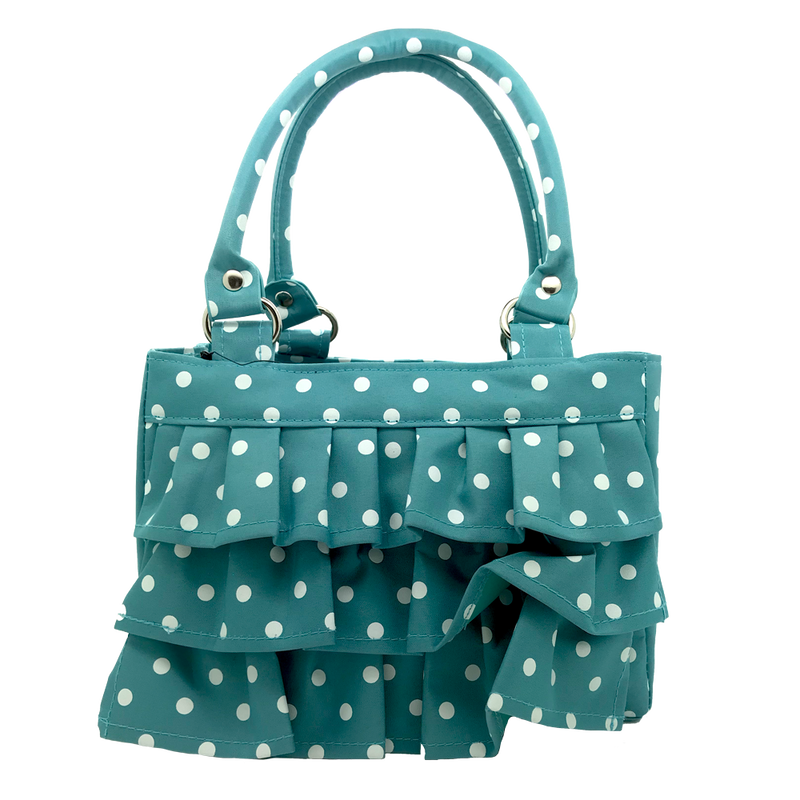 Polka Dot Ruffle Scripture Tote, , large image number 1