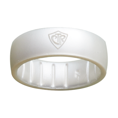 Silicone Classic White Pearl Shield CTR Ring