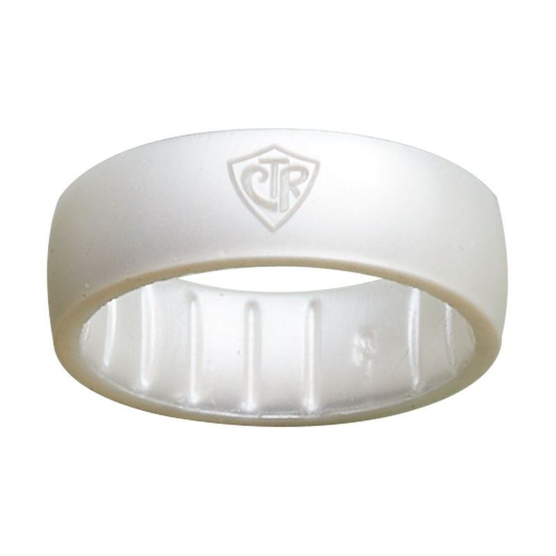 Silicone Classic White Pearl Shield CTR Ring