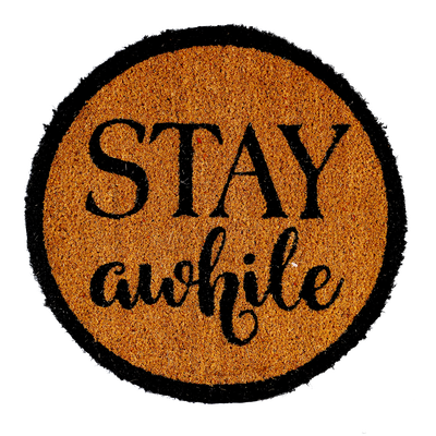 Stay Awhile Welcome Mat