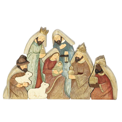 Interlocking Nesting Wise Men Resin Nativity