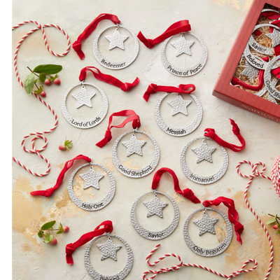 Names of Christ Hanging Star Ornament Set