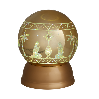 Gold Glitter Ball Nativity