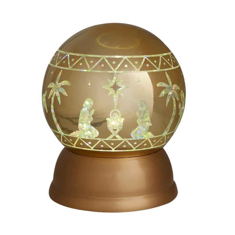 Gold Glitter Ball Nativity