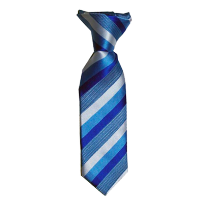 Infant Blue Stripe Clip-On Tie