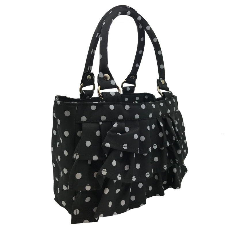 Polka Dot Ruffle Scripture Tote, , large image number 4