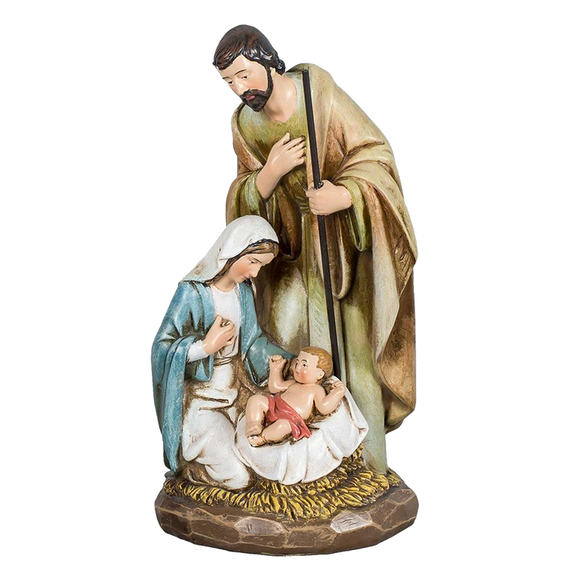 Wood Carved Holy Family Nativity, , large image number 0
