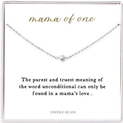 Mama of One Pearl Necklace