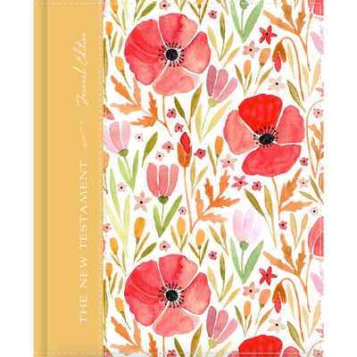 The New Testament, Journal Edition, Red Floral (No Index)