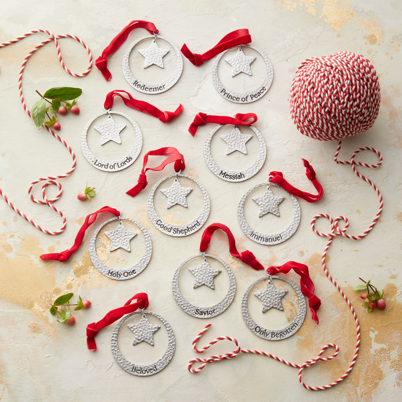 Names of Christ Hanging Star Ornament Set