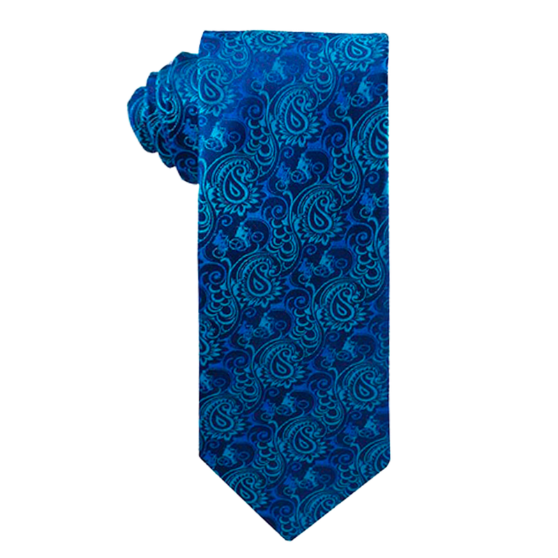 Men's Aqua Blue Missionaries on Bikes Necktie, , large image number 0