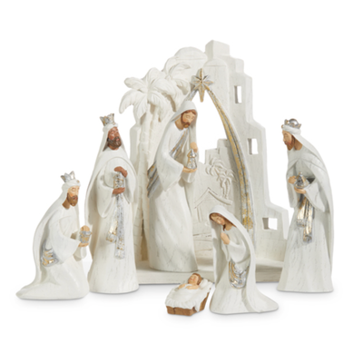 White & Gold Nativity