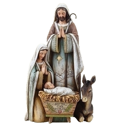 Holy Family with Donkey Nativity