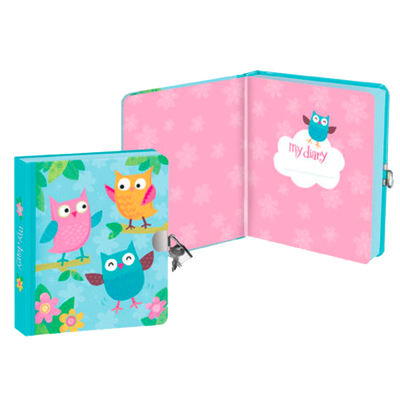 Owls Lock and Key Diary