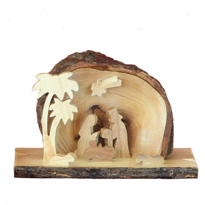 Holy Family Arched Grotto Nativity