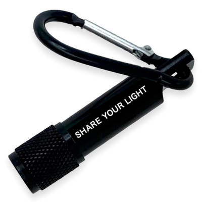 Share Your Light Flashlight Zipper Pull