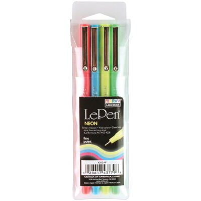 LePen Neon 4-Piece Pen Set