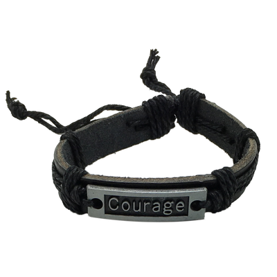 Courage Leather Bracelet